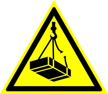W06 опасно! возможно падение груза (пластик, 500х500 мм) - Охрана труда на строительных площадках - Знаки безопасности - ohrana.inoy.org